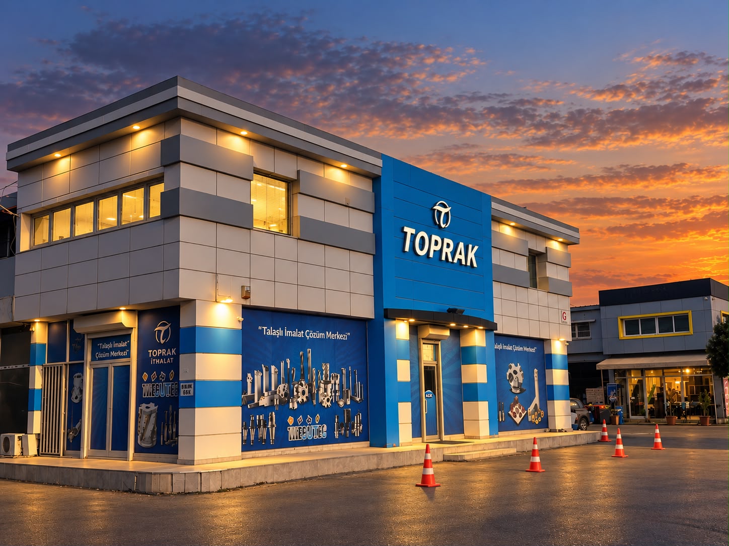 Toprak İthalat Kesici Takım mağazası - Adana, gün batımı